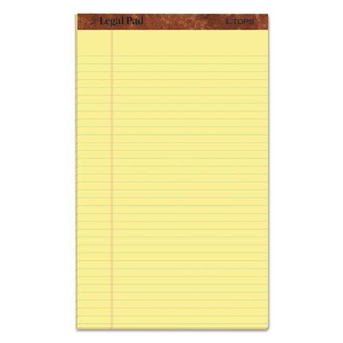 Perforated Writing Pad 2 Dozens 8 1/2 x 14 50 Sheets Canary 
